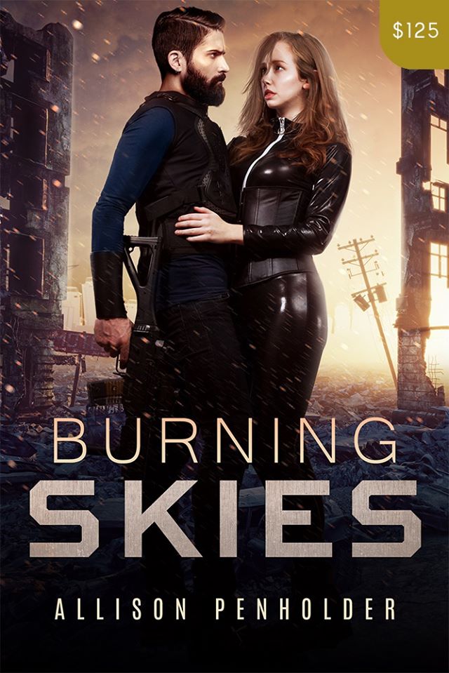 Premade Science Fiction Book Cover Design: Burning Skies
